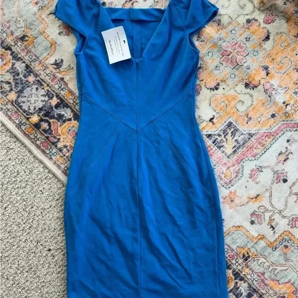Diane von Furstenberg Helen sheath dress blue size 8 - Picture 3 of 8